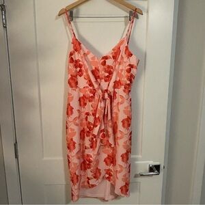 Brand New The Limited Pink and Red Floral Watercolor Dress